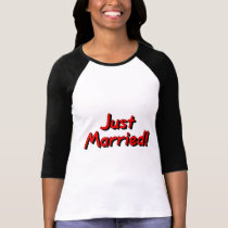 Just Married (Red) t-shirts