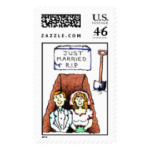 Just Married RIP postage