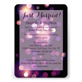 Just Married Spots and Hearts Announcement