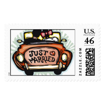 Just Married Stamp