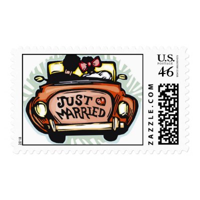 Just Married Stamp by frugalbride