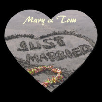 Just married stickers