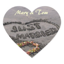 Just married stickers
