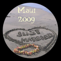 Just married stickers