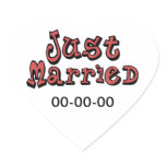Just Married stickers