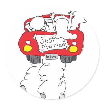 Just Married Stickers