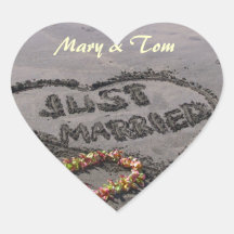 Just married stickers