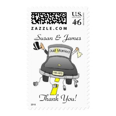 Just Married Thank You! Postage