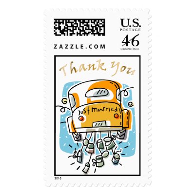 Just Married Thank You Stamp (2B)