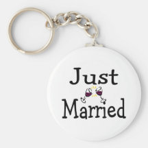 Just Married Toast Key Chains