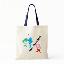 Just Married - Tropical Fish Tote Bags