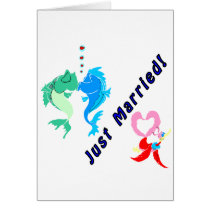 Just Married - Tropical Fish Greeting Card