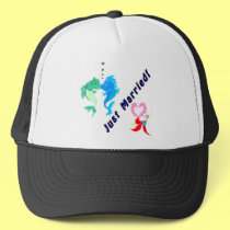 Just Married - Tropical Fish hats