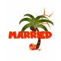 Just MARRIED Tropical t-shirts by weddingsareus Just MARRIED Tropical t-shirts