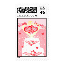 Just Married Wedding Cake Postage Stamp