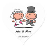 Just married wedding couple cartoon  Sticker