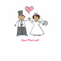 Just Married! Wedding Couple Cute Cartoon T-Shirt
