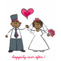 Just Married! Wedding Couple Cute Cartoon T-shirt