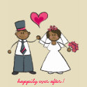 Just Married! Wedding Couple Cute Cartoon T-shirt by fat_fa_tin Just Married! Wedding Couple Cute Cartoon T-shirt