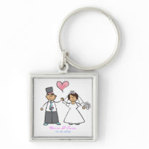 Just Married! Wedding Couple Gift / Announcement keychains by fat_fa_tin Just Married! Wedding Couple Gift / Announcement keychains