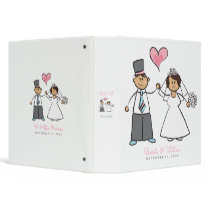 Just Married! Wedding Couple Journal 1.5" Binder by fat_fa_tin Just Married! Wedding Couple Journal 1.5" Binder
