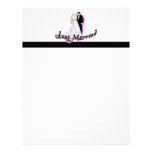 Just Married Wedding Couple Personalized Letterhead
