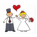 Just Married! Wedding Couple Poster posters by fat_fa_tin Just Married! Wedding Couple Poster posters