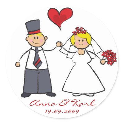 Just Married! Wedding Couple Sticker by fat_fa_tin