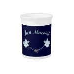 Just Married Wedding Doves Pitcher