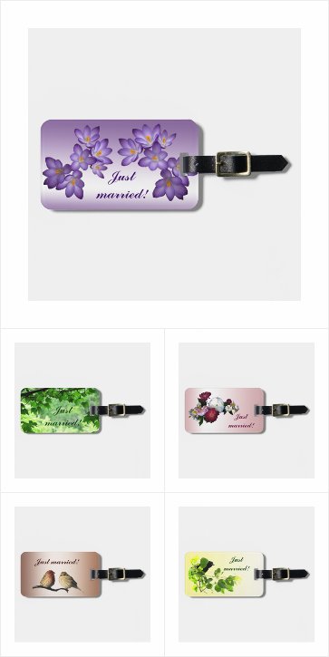 Just Married! Wedding Luggage Tags