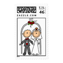 Just Married Wedding Postage Stamps