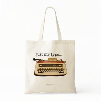 "just my type..." canvas bag