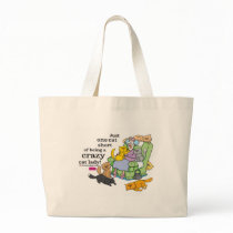 Just One Cat Short Of Being A Crazy Cat Lady Canvas Bags