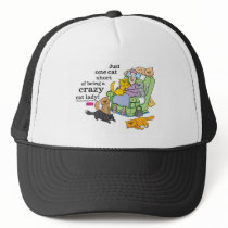 Just One Cat Short Of Being A Crazy Cat Lady Hats