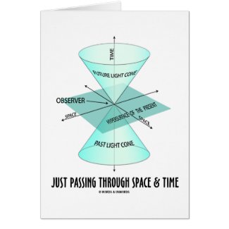 Just Passing Through Space & Time (Light Cone) card