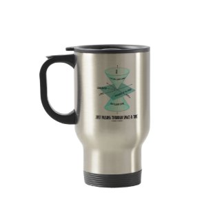 Just Passing Through Space & Time (Light Cone) mug