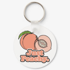 Just Peachy Peach keychain