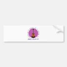 Just Play It Guitar graphic Bumper Stickers