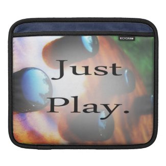 Just Play music design with tiger bass background iPad Sleeve