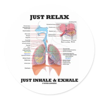 Just Relax Just Inhale and Exhale (Respiratory) sticker