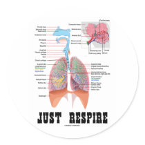Just Respire Round Stickers