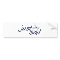 Just Sail bumper stickers by worldsfair Just Sail bumper stickers