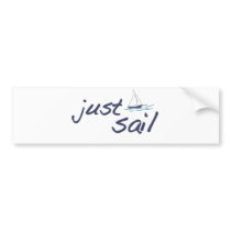 Just Sail bumper stickers