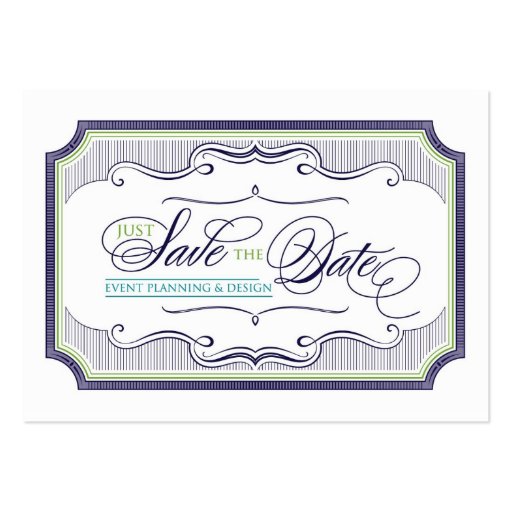 Just Save the Date Kelly Business Card Template (front side)