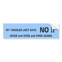 JUST SAY NO! - bumper sticker bumper stickers