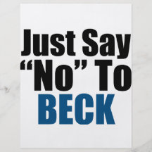 Just Say No to Beck Custom Flyer