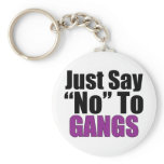 Just Say No To Gangs keychains