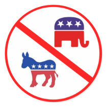 Just Say No to Republicans and Democrats stickers by walkerap Just Say No to Republicans and Democrats stickers