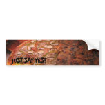 JUST SAY YES! Pizaa Sticker Bumper Stickers