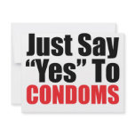 Just Say Yes to Condoms Custom Announcements